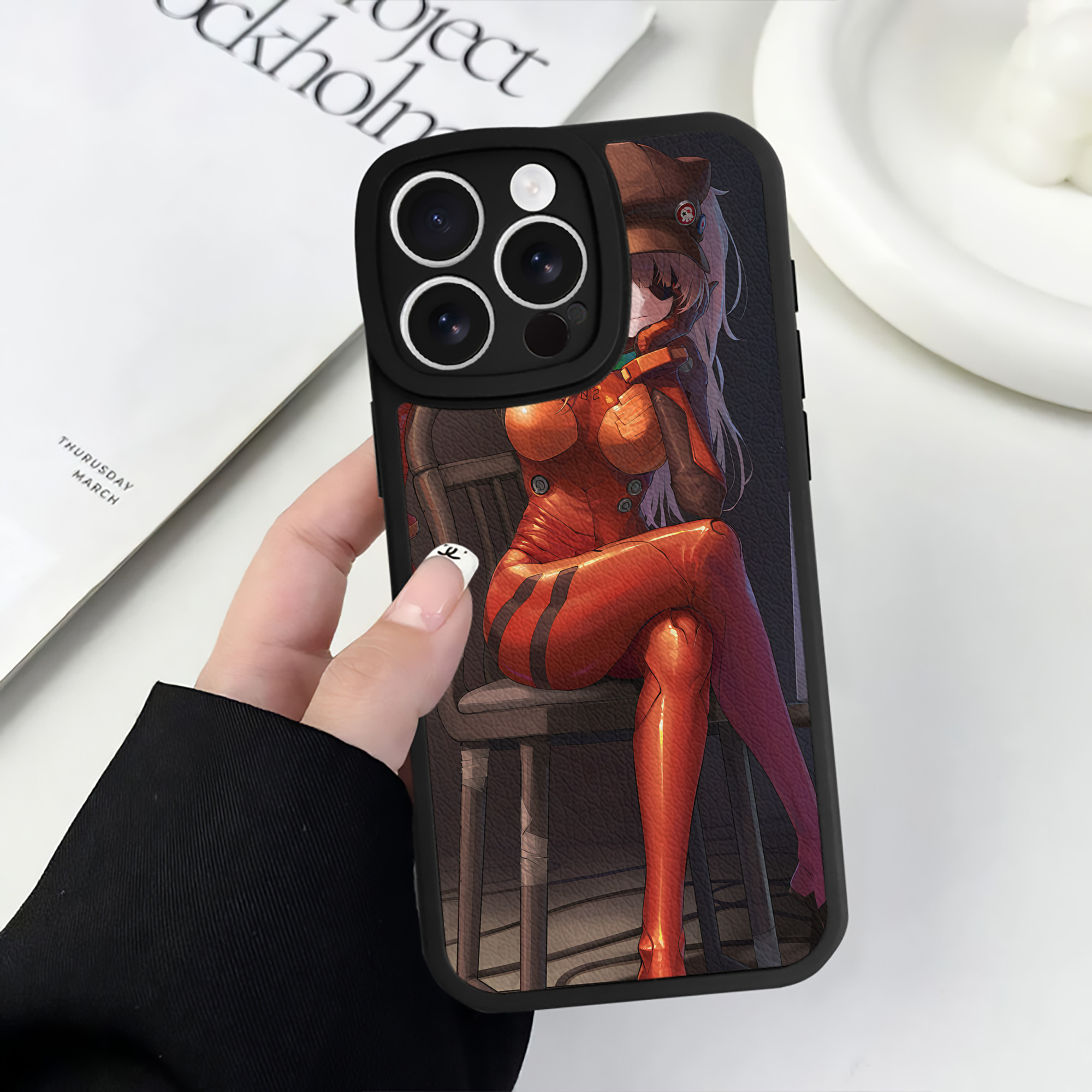 （画像用） EVA 新世紀エヴァンゲリオン 【iPhone 16シリーズ対応】シリコンスマホケース（レザー調） 材質：シリコン